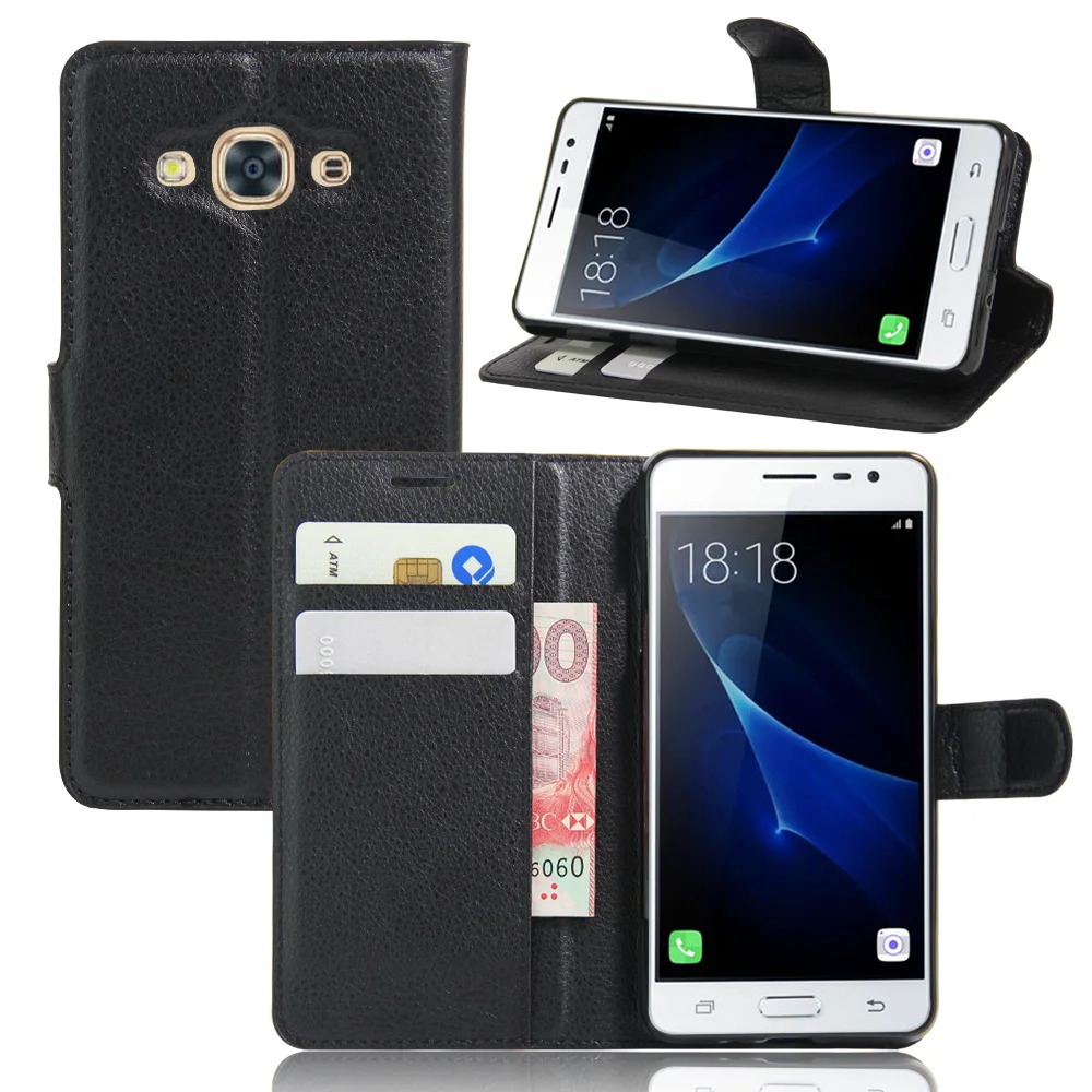 Чехол для телефона SAMSUNG Galaxy J3 Pro откидная задняя крышка из искусственной кожи