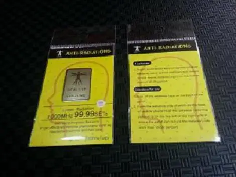 Wholes 24K-Gold анти-Радиационная наклейка для мобильный телефон, anti радиационный чип single или double people,20 шт Бесплатная доставка Gold