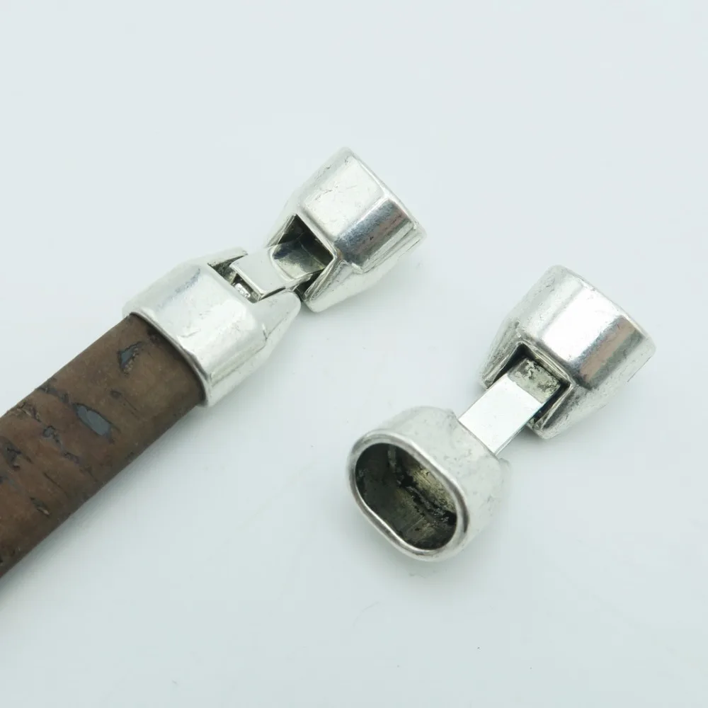 For Licorice Leather Antique Silver clasp Finding Supplies Snap Clasp bracelet Jewelry Findings &amp Components D-6-110 | Украшения и