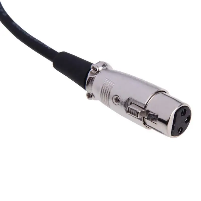 Стерео разъем микрофона кабель XLR 3 контактный под прямым углом 1/8 XLR3F для правой