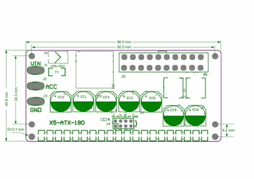 180w 6 v-24 v input Интеллектуальный автомобильный DC-DC автомобильный ПК источник питания(ITPS DC-ATX) 12v dc