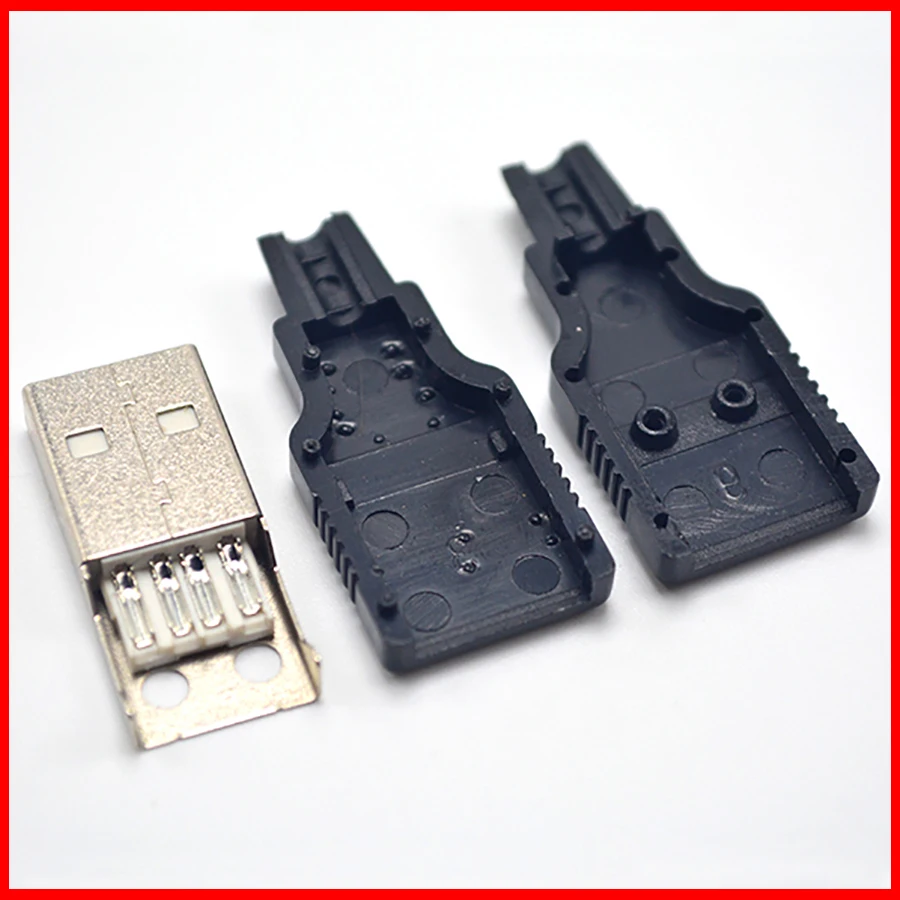 Бесплатная доставка 10 комплектов 3 в 1 USB тип A Тип 2 0 штекер 4 Pin p Штекерный Разъем