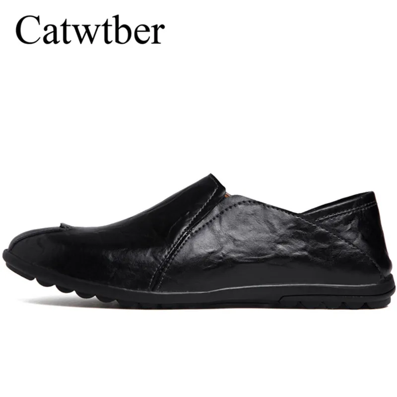 Catwtber зима-осень Мягкие Кожаные слипоны лодка ручной Повседневное ботинки martin