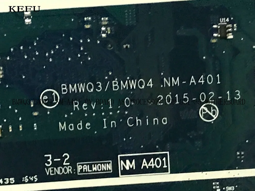Быстрая доставка. 100% новый BWMQ3/BMWQ4 NM-A401 материнская плата для ноутбука LENOVO G51-35