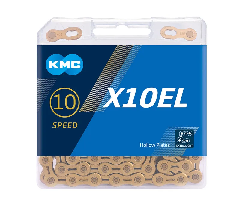 KMC X10 X10EL Bike Chain Extra Light Gold Silver Race Chains 10 Speed MTB Road Bicycle 116 Links |