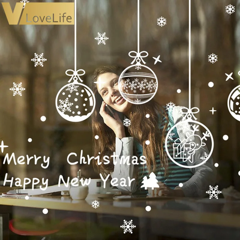 Рождественский снежинка шар кулон стикер снежинки детская комната спальня