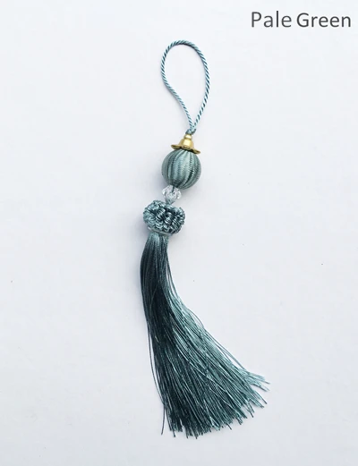 Pale Green Декоративная Европейская кисточка, маленькая качественная кисточка, капли, занавеска, диван, дверь, ключ, текстильные аксессуары, 28 см длина, 8 цветов, продается по штуке - Цвет: Pale Green