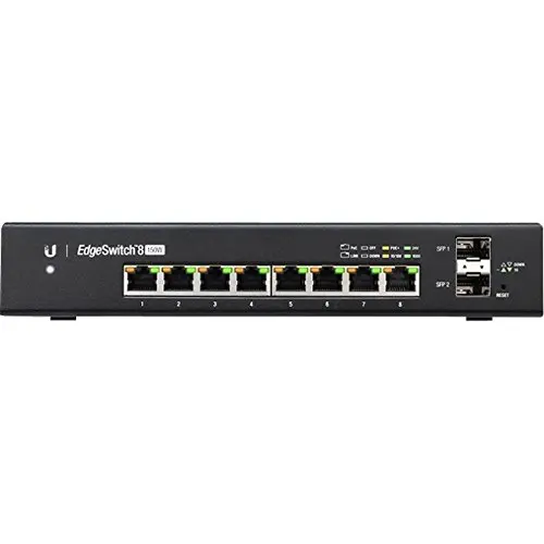 Ubiquiti ES-8-150W Edge коммутатор 8 порт PoE, 2 SFP порт UBNT сетевой управляемый PoE+ гигабитный коммутатор с SFP