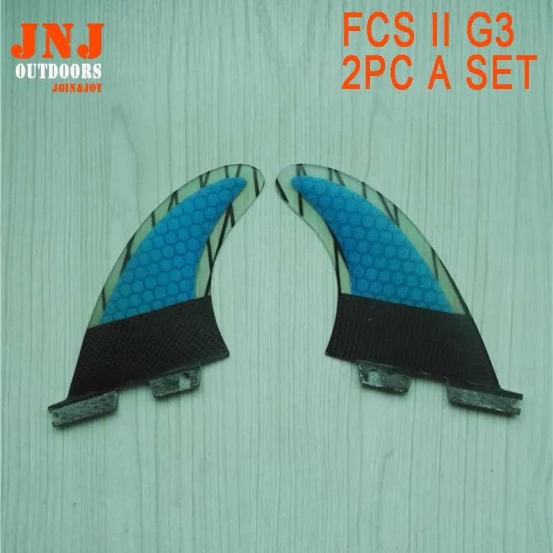 blue Самая сильная углеродная сотовая доска для серфинга плавники FCS II G3 S плавники 2 шт набор - Цвет: blue