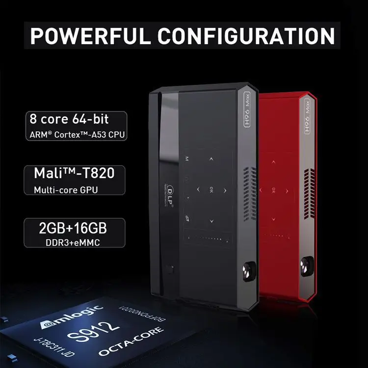 H96 Max микропроектор офисные бытовые 4 к HD дома ТЕАТР 16 ГБ Android 6 0 Bluetooth4.1 динамик 160