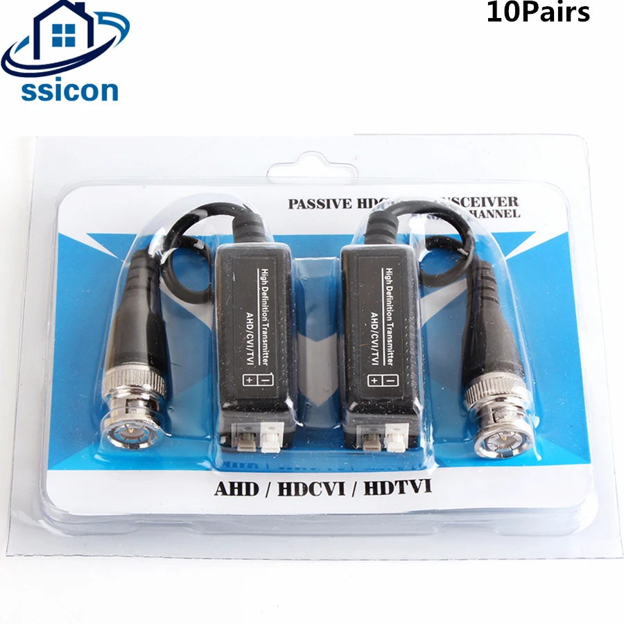 10 пар 20 шт. 720P/1080P AHD/HDCVI/HDTVI BNC к UTP Cat5/5e/6 пассивный видеошар для CCTV камеры передатчик