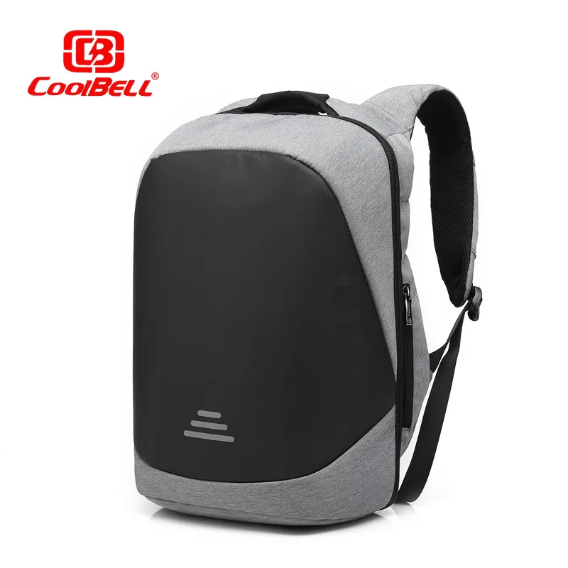 Coolbell рюкзак с защитой от кражи для 15," 17,3" ноутбука, компьютера, сумка для ноутбука, водонепроницаемая сумка для бизнеса, студентов, Повседневная сумка - Цвет: Темно-серый