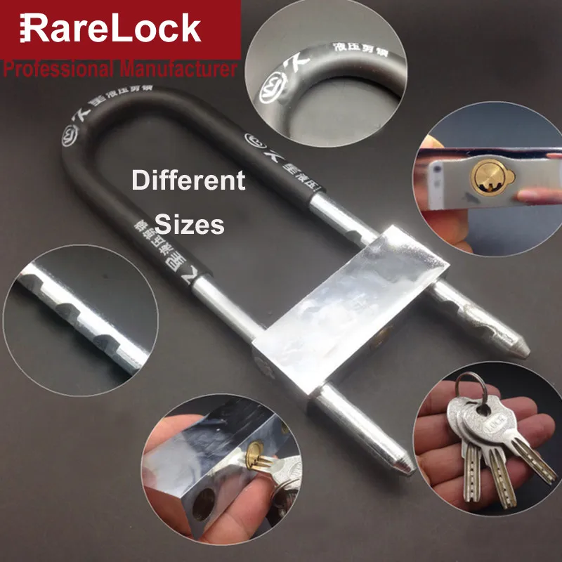 Rarelock сталь U образный замок портативный, безопасный 4 размера для женщин Сумка магазин дверь велосипед мотоцикл Chian замок с ключами a