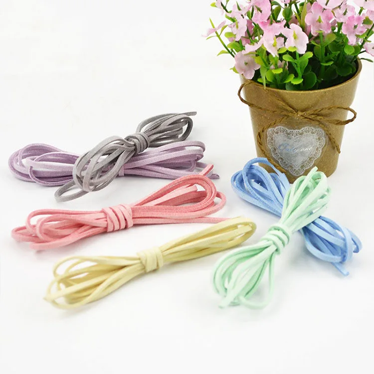 3мм*50ярд/лот ручная работа искусственная замша ленты украшение для обертывания подарков декор флористических аксессуаров материалы.