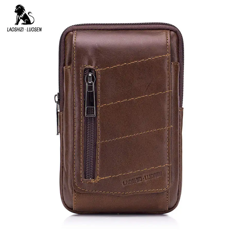 Высококачественные мужские сумки из коровей кожи Мужские поясные портативное