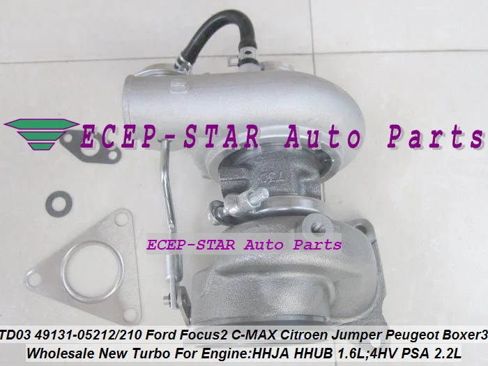 TD03 49131-05212 0375K7 Turbo For Ford Focus 2 Fiesta VI HHJA HHUB 1.6L Citroen Jumper Peugeot Boxer 3 4HV PSA 2.2L | Автомобили и