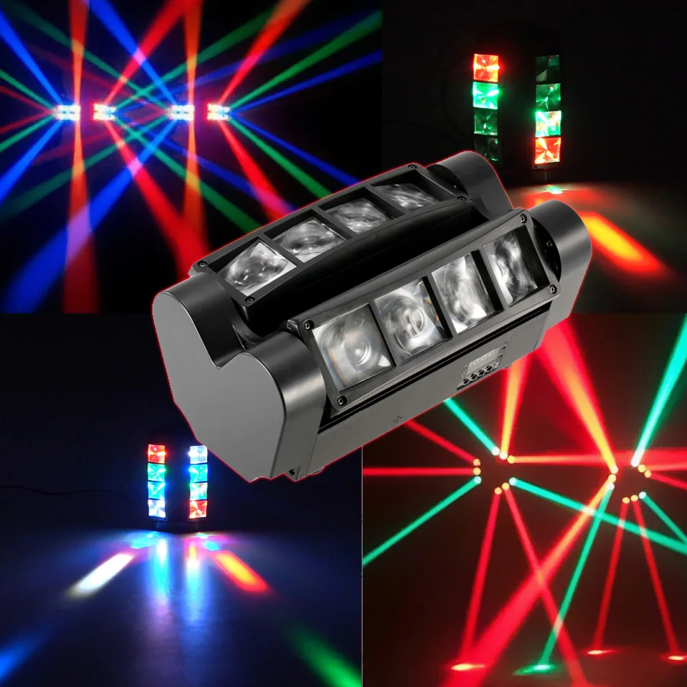 

90W LED DMX512 Mini Spider Stage Beam Light Sound Activated Auto 7/13 Channels RGBW stage Effect Lamp for Disco KTV Club Party