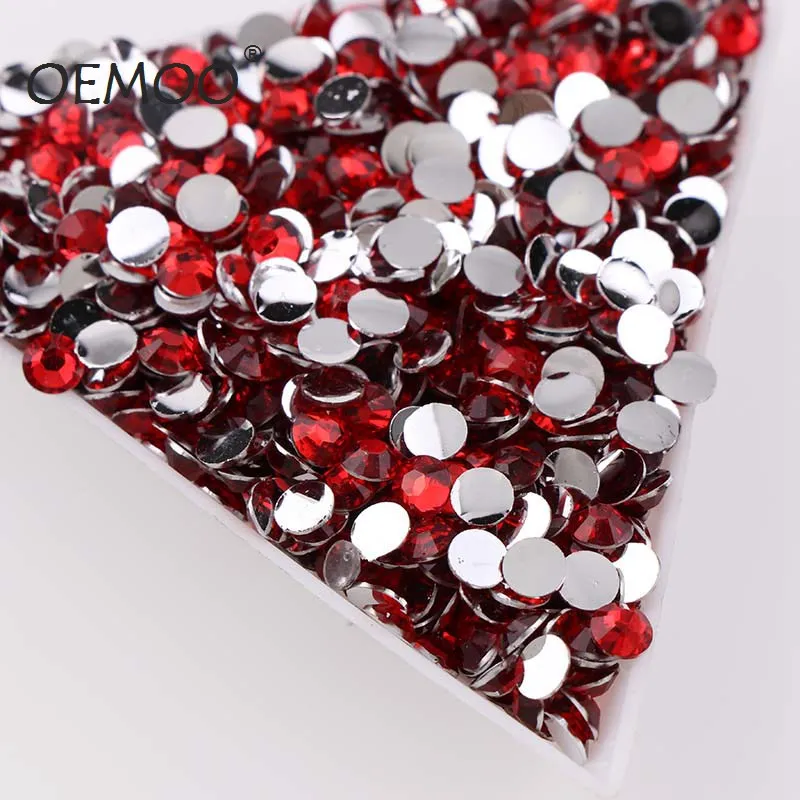 Светильник Siam Red 10000 шт. 2 3 4 5 мм круглые стразы из полимера с плоской задней