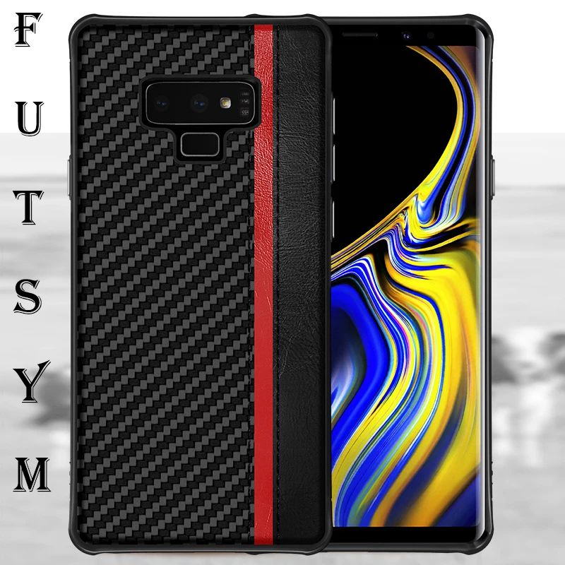 Роскошный Ультратонкий ударопрочный кожаный чехол из углеродного волокна для