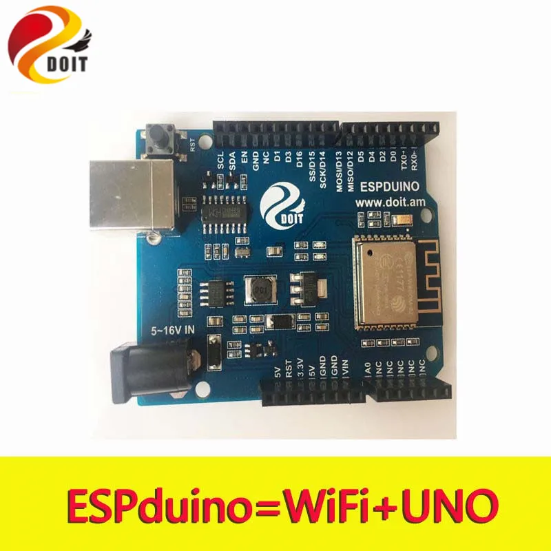 Макетная плата ESPDuino совместимая с Arduino UNO R3 + WiFi для роботов Arm/Smart Car | Игрушки и