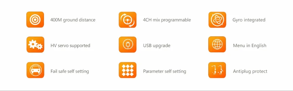Радиолинк RC4GS 2,4G 4CH пистолет контроллер передатчик+ R6FG приемник гироскоп внутри для RC для автомобиля и лодки
