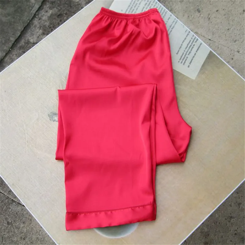 Брюки Для Женщин Модные Шелковые штаны для сна роскошные шелковые женские отдыха