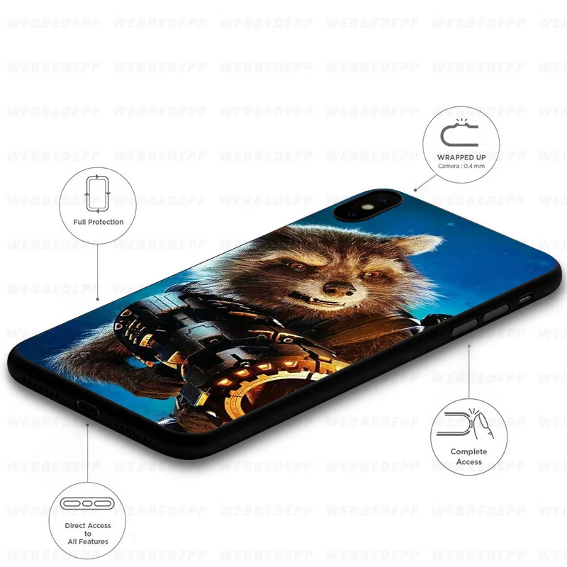 WEBBEDEPP стражи для Galaxy Groot Мягкий силиконовый чехол iPhone 11 Pro Xr Xs Max X или 10 8 7 6 6S Plus 5 5S SE