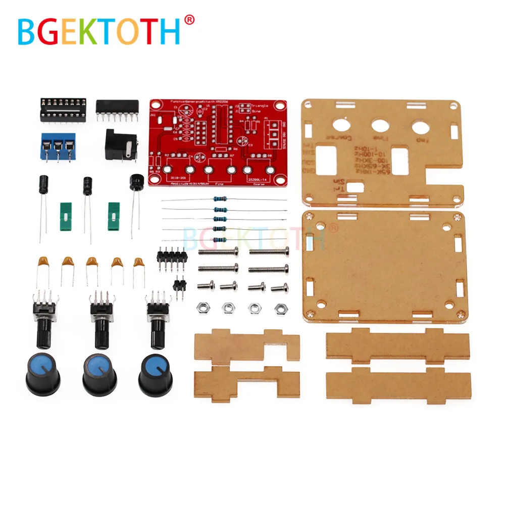 Функциональный генератор сигналов DIY Kit квадратный выход 1 Гц МГц Регулируемая