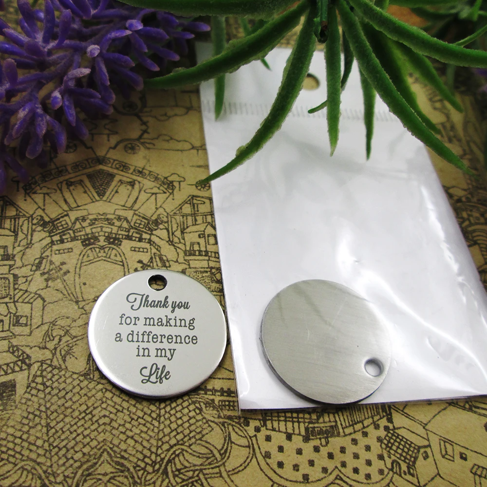 Подвески из нержавеющей стали Спасибо за разницу в моей жизни больше стилей для