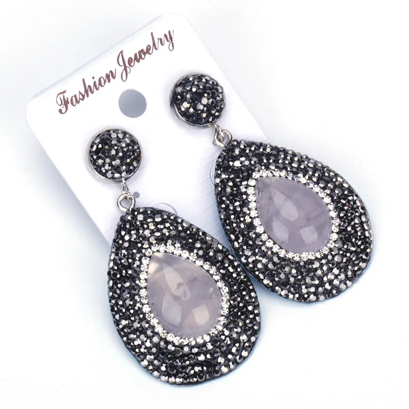 Винтажные светло фиолетовые Лавандовые серые Ониксовые капли|dangling earrings for women|dangle