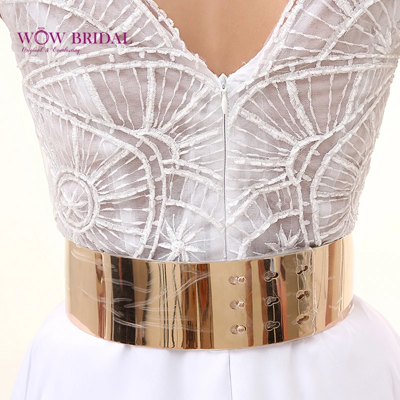 Wowbridal изящное белое платье для выпускного вечера пикантное с глубоким V образным
