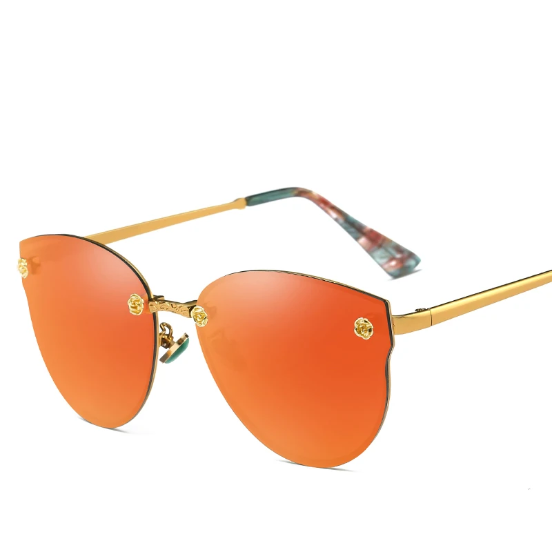 Очки солнцезащитные женские поляризационные без оправы модные брендовые