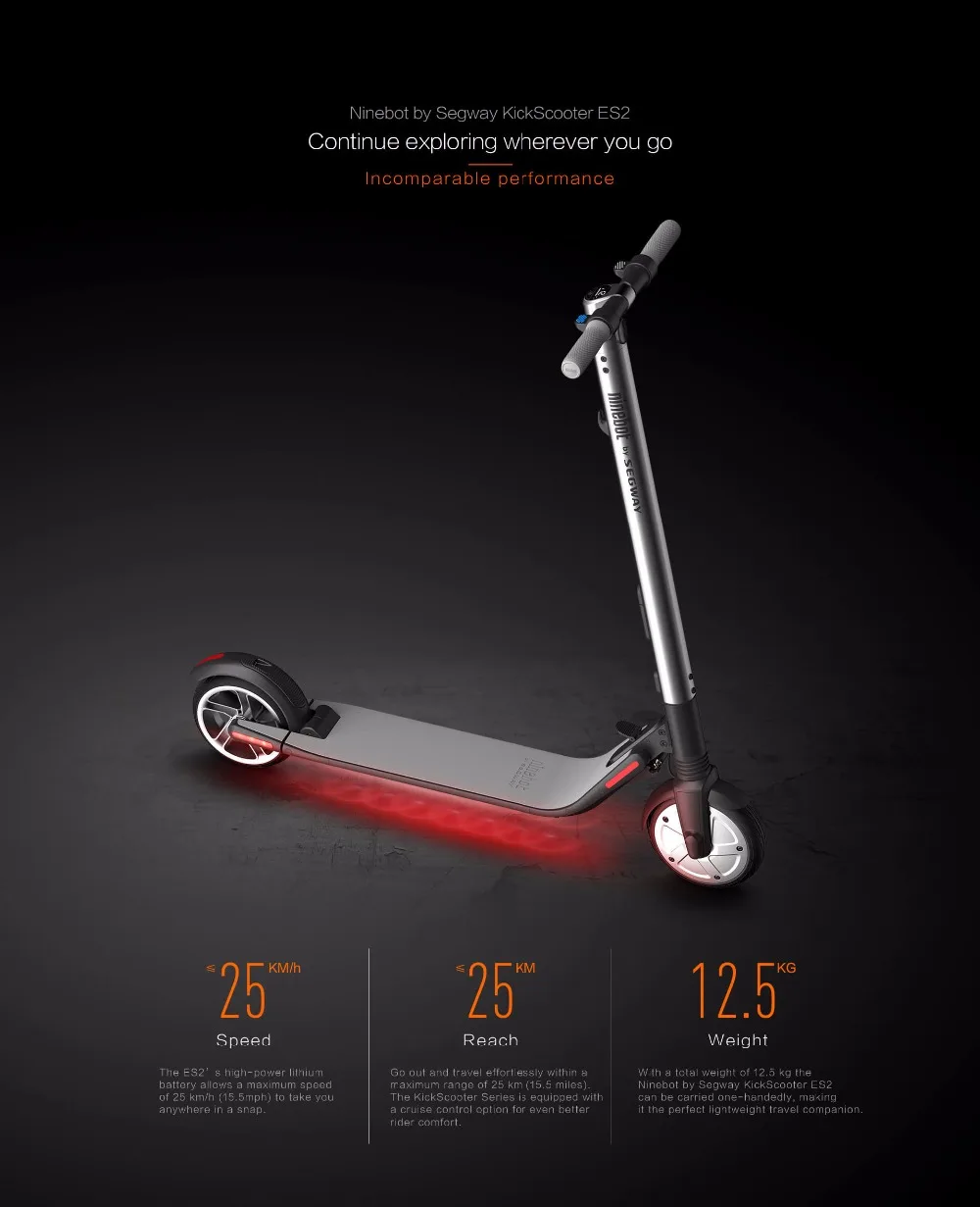 Ninebot KickScooter ES2 ES4 умный электрический самокат складной легкий длинный скейтборд Ховерборд 25 км с приложением и сиденьем