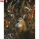 5D DIY алмазная живопись, вышивка крестиком, квадратная инкрустированная оленем в джунглях, вышивка иглой, стразы, картина WHH