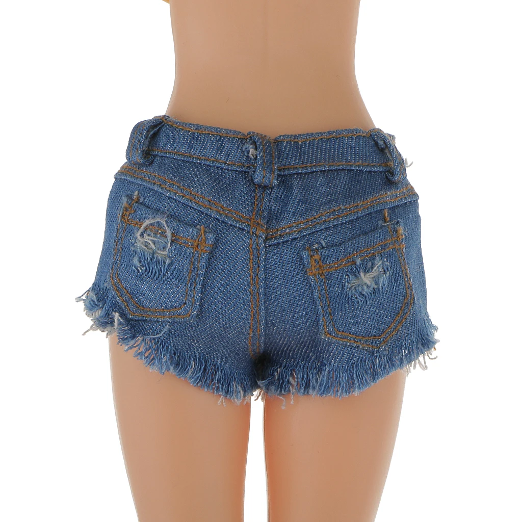 Кукольные аксессуары кукольные шорты 1/6 синие джинсовые джинсы для 12 дюймов