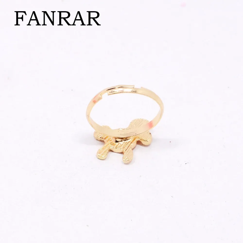 FANRAR Cute Cartoon Orange small horse for kids Girl baby Rings Gold color Anillo Party toy Fashion animal Jewelry Gifts | Украшения и