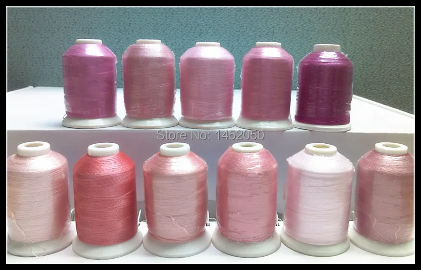 11 Spools PINK COLORS Embroidery Machine Thread Free Ship | Дом и сад