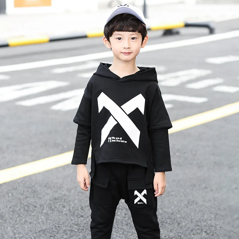 Children Clothing 2019 Autumn Winter Teenage Boys Clothes Set Hoodie+Pants 2pcs Outfit Kids Costume Suit For Sets |
