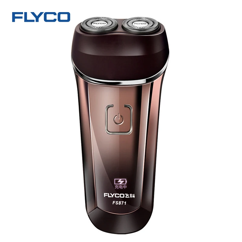 Flyco Мужская моющаяся перезаряжаемая Вращающаяся бритва с двойным лезвием