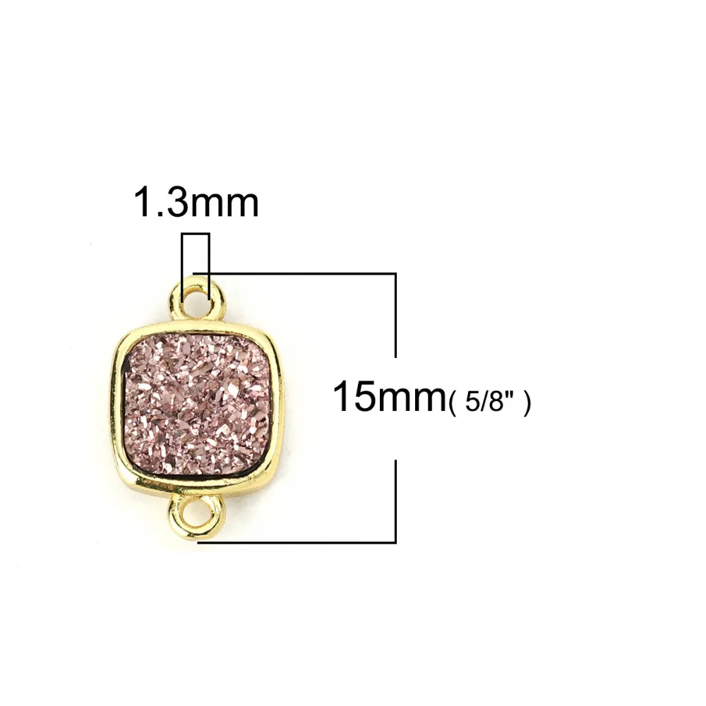 DoreenBeads медные и Синтетические кварцевые друзы/хомуты соединители прямоугольные