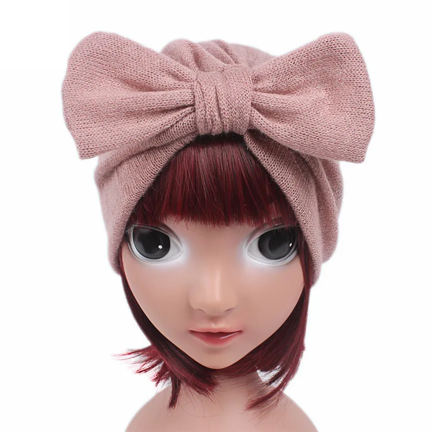 Cute Baby Girls Knitting Hat Beanie Turban Head Wrap Cap Pile For Toddler Kids Dropshipping 1212 | Детская одежда и обувь