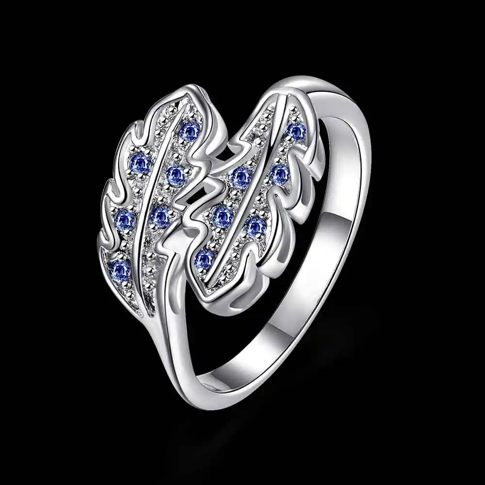 Горячая продажа посеребренное обручальное кольцо Кристальное &quotивы&quot мужское