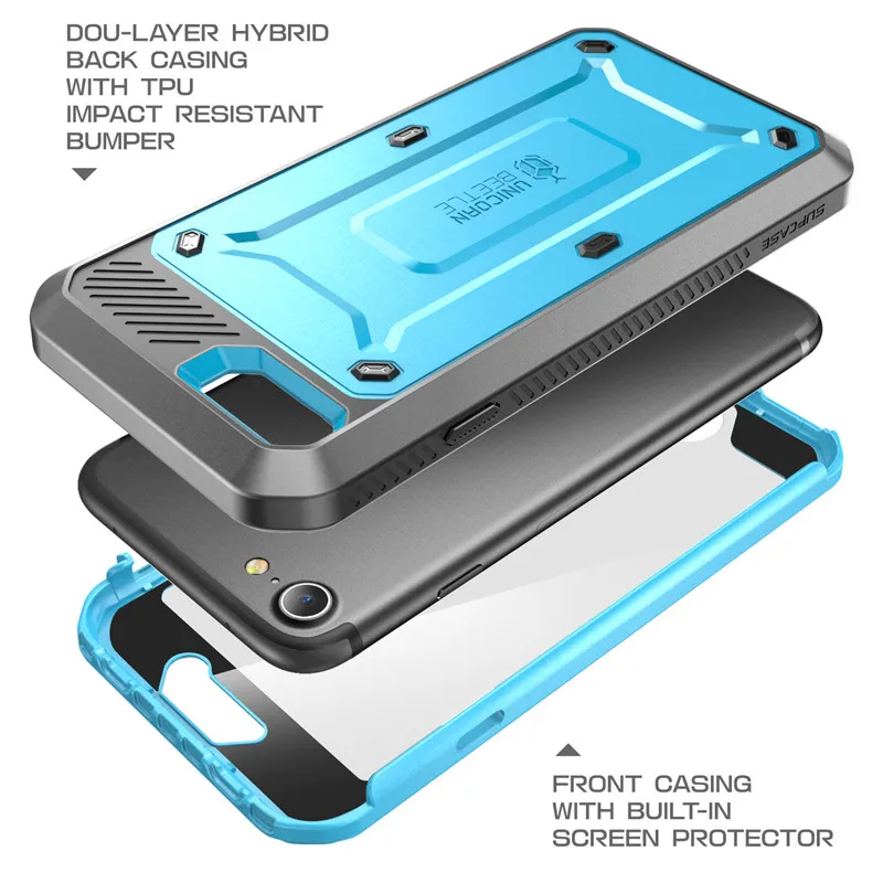 Для iphone 7( выпуск) SUPCASE Unicorn Beetle Series UB Pro полнокорпусная прочная кобура чехол со встроенным протектором экрана
