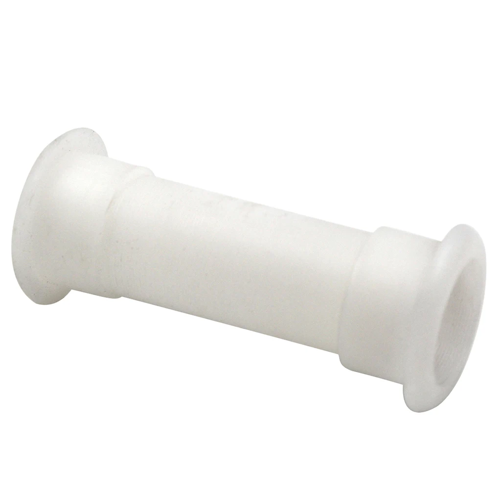 

3/4 inch Marine White Straight Drain Tube Thru-Hull Connection for Transom Motorwell Livewell or Baitwell