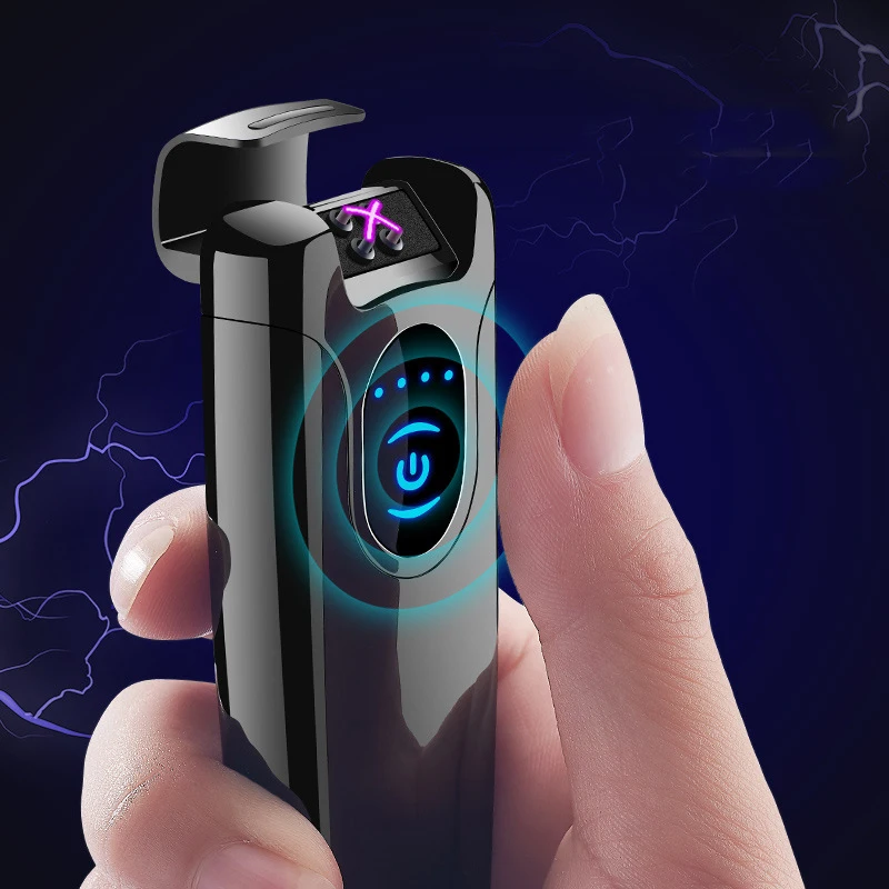 Новинка 2019 электрическая зажигалка с светодиодный дисплеем питания сигарета