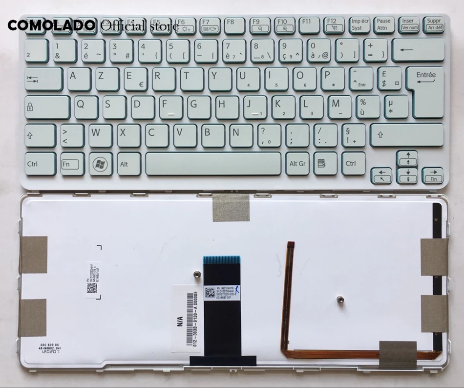FR Французская клавиатура для Sony VAIO SVE 14 SVS14 SVE14A с черно белой клавиатурой