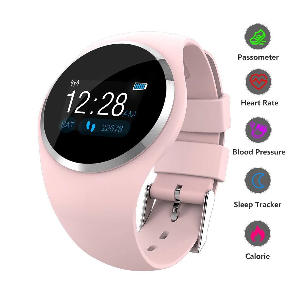 Смарт часы Браслет фитнес браслет цветной экран женские пульсометр кровяное