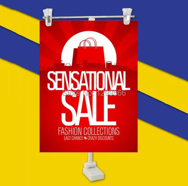 Выставочный стенд из нержавеющей стали для рекламных постеров T-образный