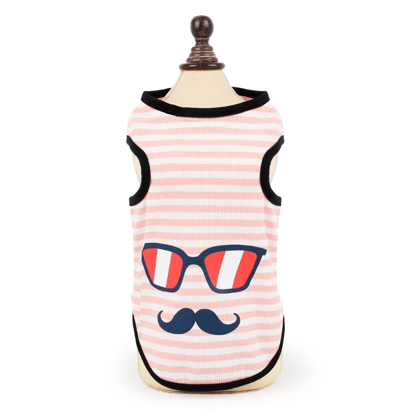 2018 модная одежда для домашних животных котов котят милая полосатая футболка с