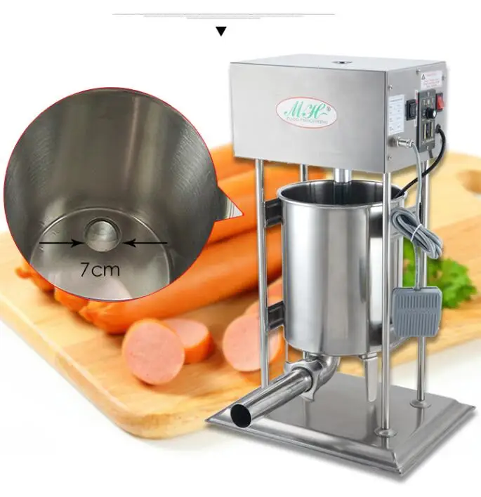 

18 commercial Vertical Sausage Stuffer high Speed Filler Meat Maker Machine Stainless Steel sausage filling machine with 4 tubes